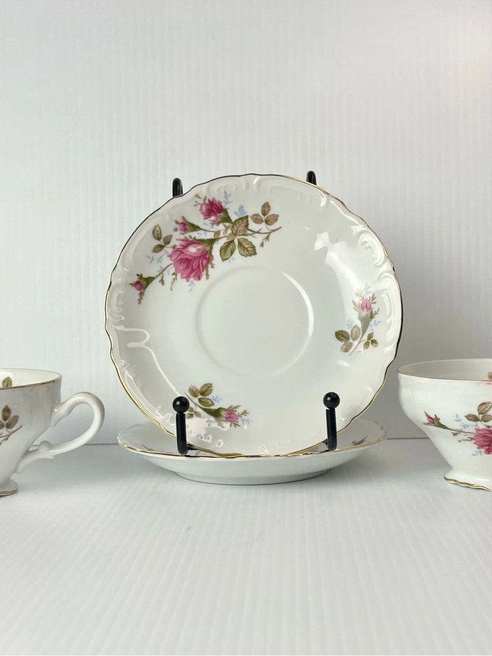 Set Of 2 Royal Rose Fine China Japan Tea Cup Saucer Sets